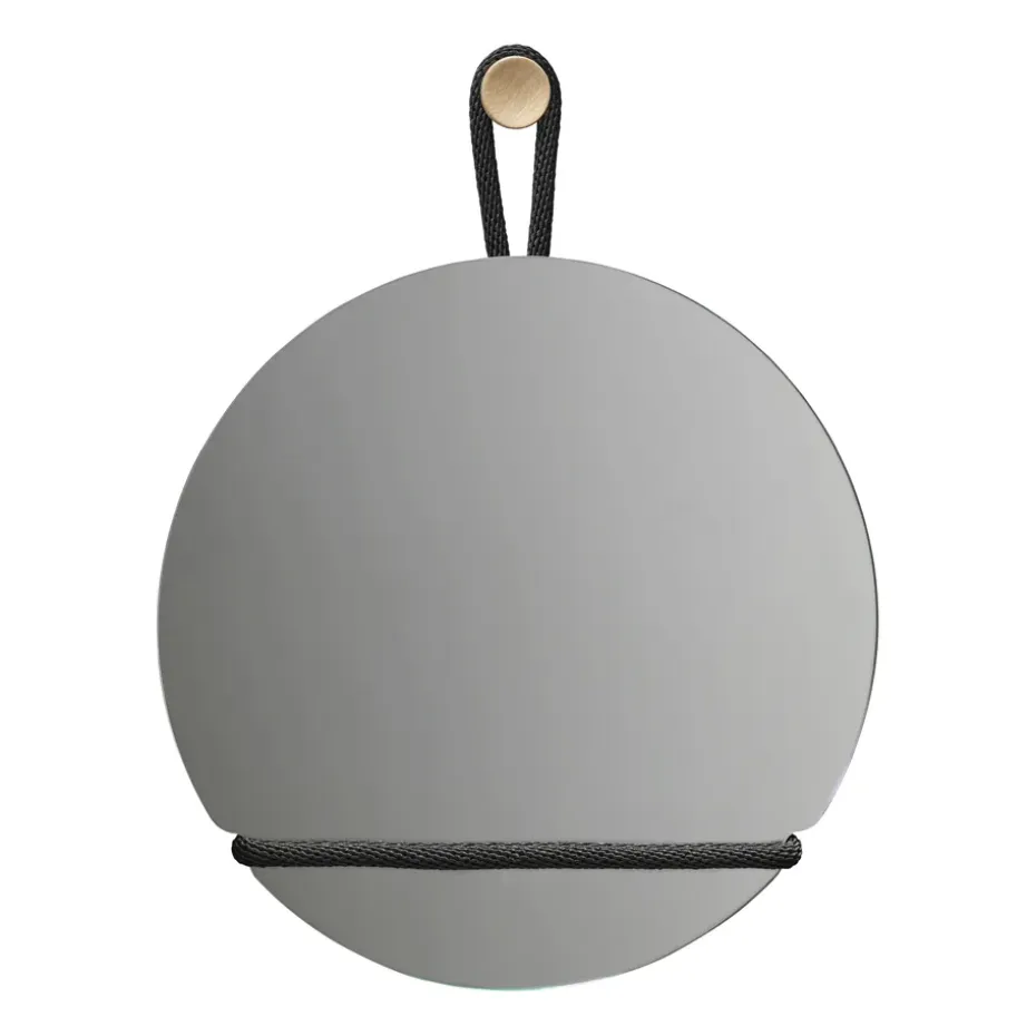 Miroir Lasso rond, Transparent-noir