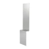 Miroir mural Pleat, Acier poli, 227x57 cm