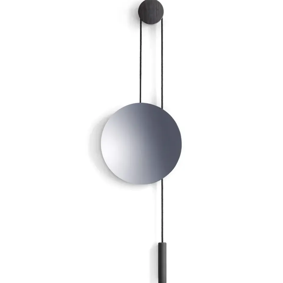 Miroir Rise and Shine, Burned oak-steel weight