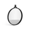 Miroir rond Comma Ø40 cm, Frêne noirci