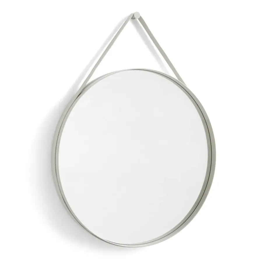 Miroir Strap Mirror Ø70 cm, Light grey