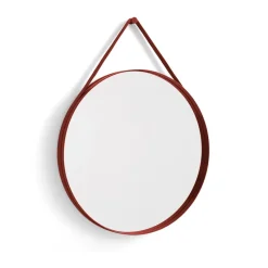 Miroir Strap Mirror Ø70 cm, Red