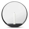 Miroir/Bougeoir Glim Ø28 cm, Noir