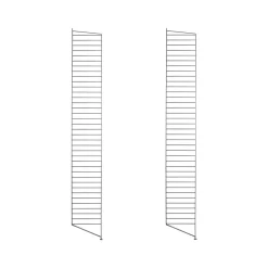 Montant d'étagère String, noir, 200x30 cm, lot de 2