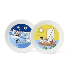 Moomin plate Bonfire & Sailing 2 parts, 19cm