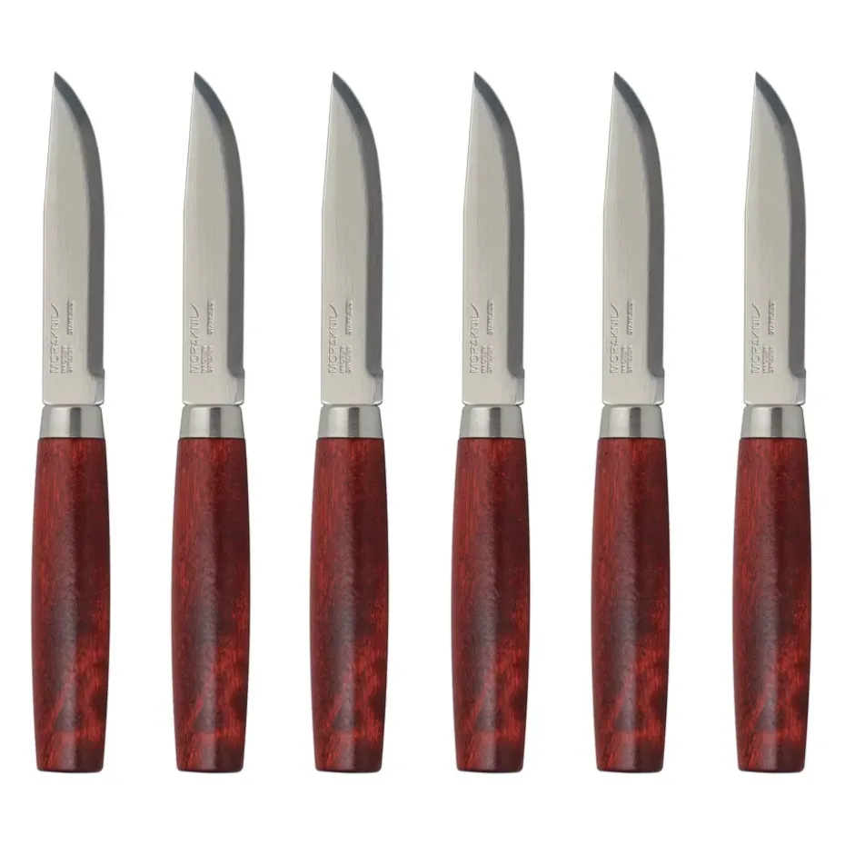 Morakniv Classic Steak Knife Lot de 6, Rouge