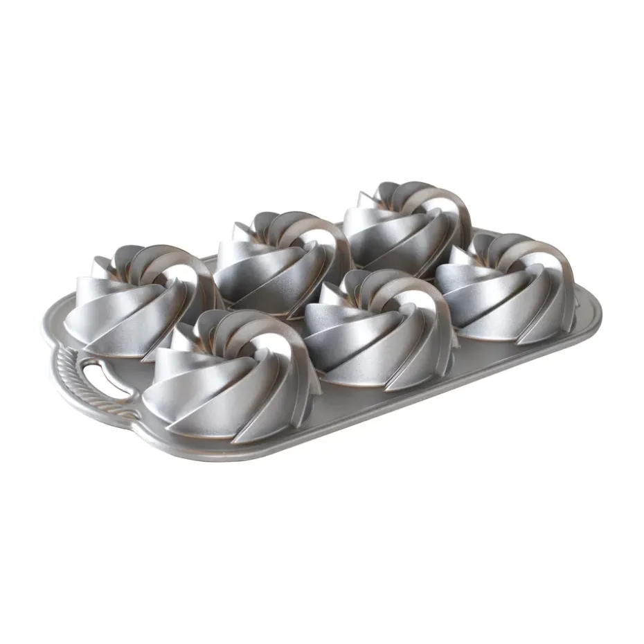 Moule à petits gâteaux Bundt Nordic Ware Heritage, Silver