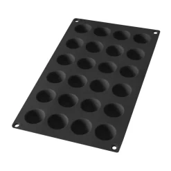 Moule demi-sphère en silicone Lékué lot de 24, Noir