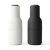 Moulin à poivre et à sel Bottle Grinder lot de 2, Ash-carbon (couvercle en noyer)