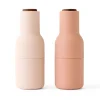 Moulin à poivre et à sel Bottle Grinder lot de 2, Nudes (couvercle en noyer)