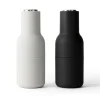 Moulin à poivre et à sel Bottle Grinder lot de 2, Ash-carbon (couvercle en acier)