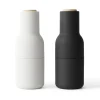 Moulin à poivre et à sel Bottle Grinder lot de 2, Ash-carbon (couvercle en hêtre)