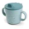 Mug à paille Happy Dots foodie 21,5 cl, Bleu