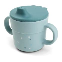 Mug à paille Happy Dots foodie 21,5 cl, Bleu