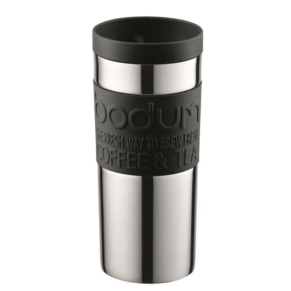 Mug de voyage chrome petit, noir