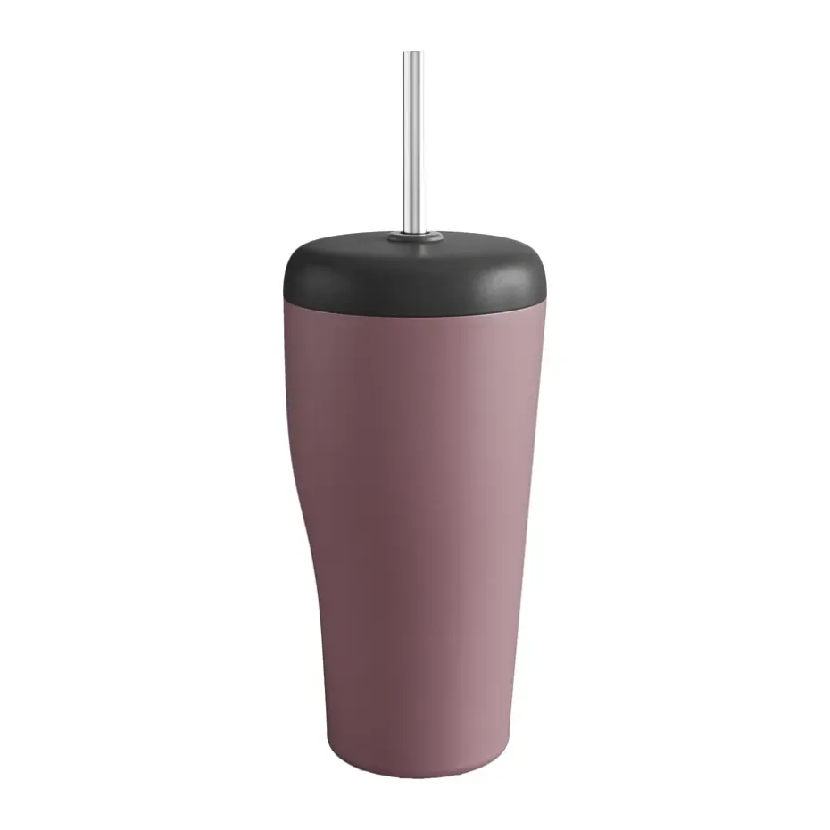 Mug thermique Sky avec paille 40 cl, Rose