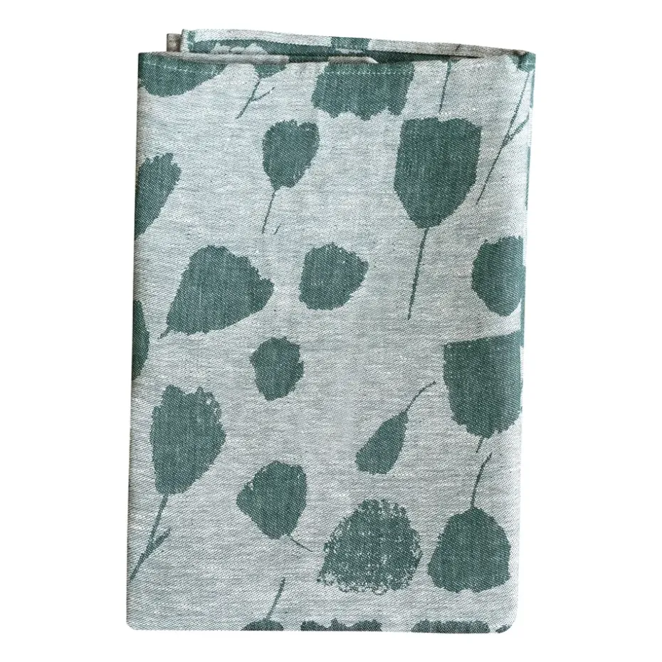 Nappe Bouquet 147x147 cm, Vert-off-white