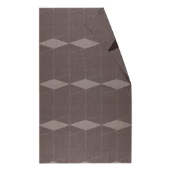 Nappe Geometric 147x250 cm, Marron-blanc