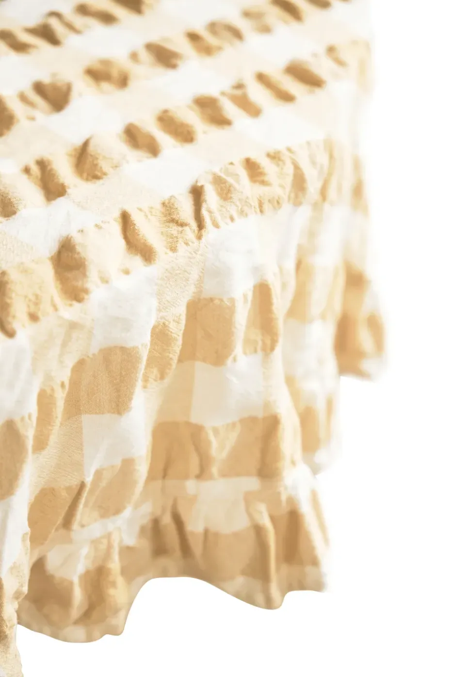 Nappe Kullavik Ø170 cm, Jaune-blanc