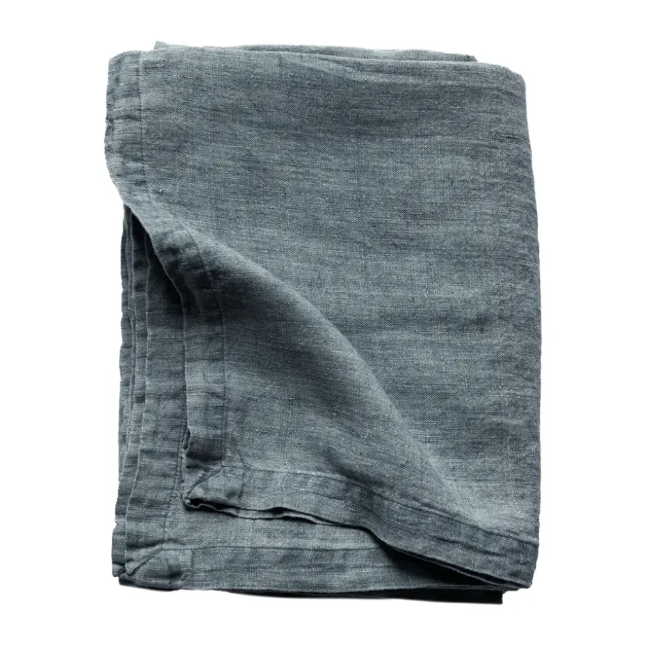 Nappe Marion en lin 145x145 cm, Ocean