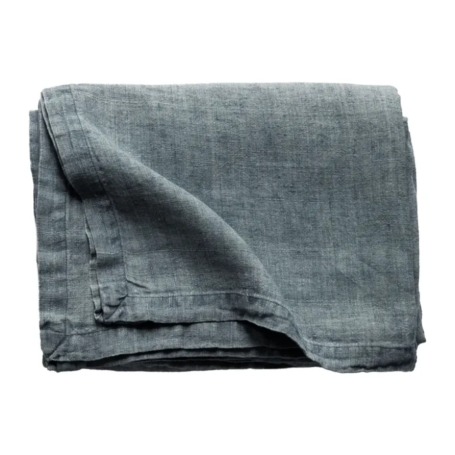 Nappe Marion en lin 175x175 cm, Ocean