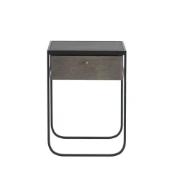 Nati Tati Drawer table de chevet, char grey, chêne fumé