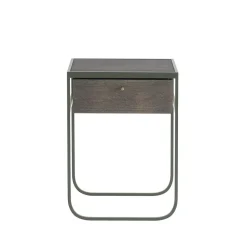 Nati Tati Drawer table de chevet, green khaki, chêne fumé
