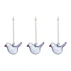 Oiseau en verre Iittala, Bleu clair, mini, lot de 3