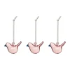 Oiseau en verre Iittala, Rose, mini, lot de 3