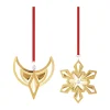 Ornements de Noël 2024, 2 pièces, Plaqué palladium