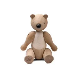 Ours en bois Kay Bojesen moyen, chêne et érable