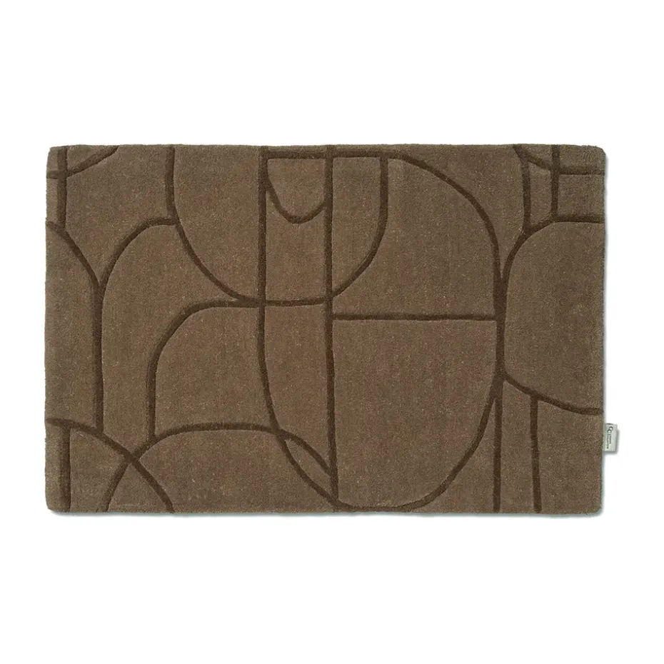 Paillasson Modern Abstract 60x90 cm, Marron
