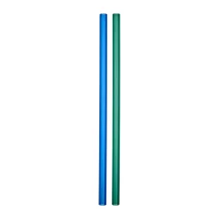 Pailles Sipsavor 200 mm lot de 2, bleu-vert