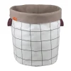 Panier à linge Mesh Ø40x50 cm, Brown-Off-white