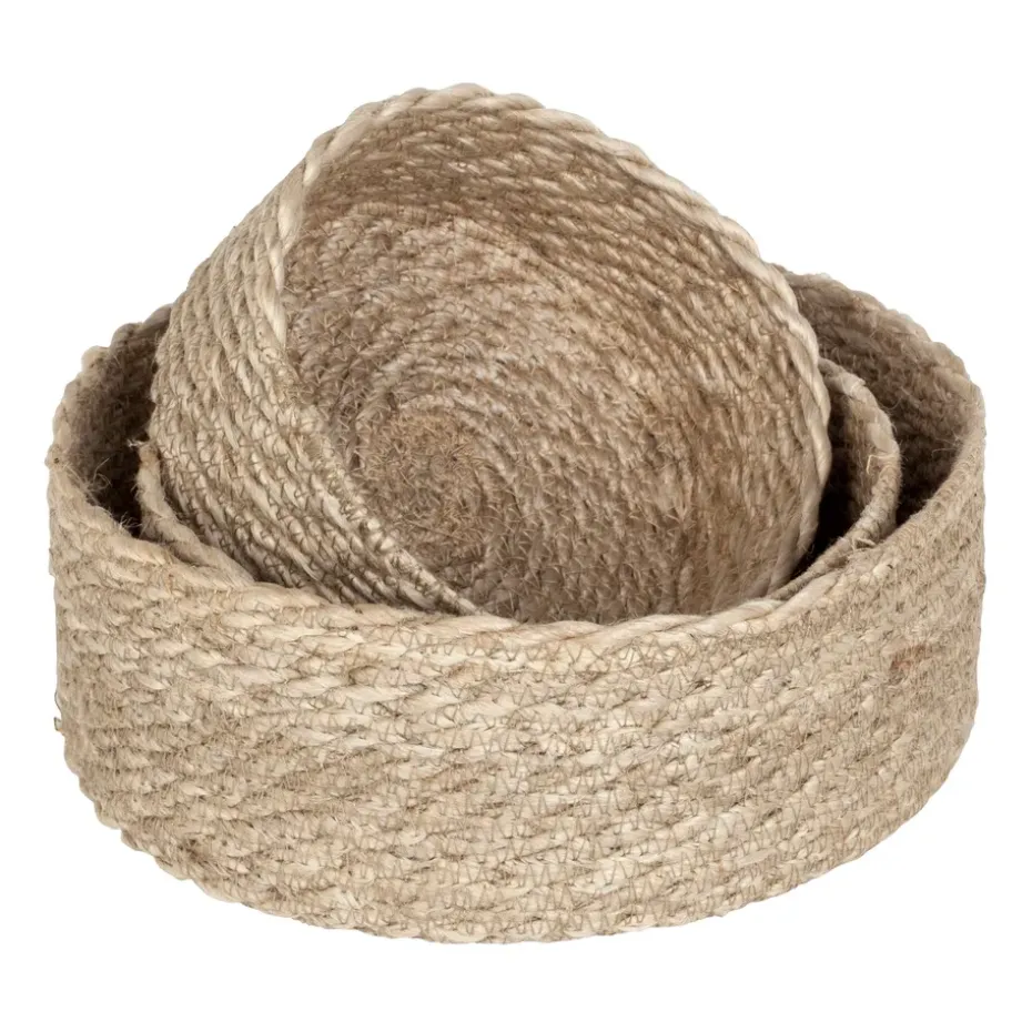 Panier à pain Twisted Lot de 3, Nature-gris