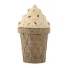 Panier de rangement avec couvercle Cillie Ø40 cm, Nature ice cream