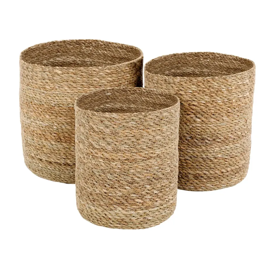Panier de rangement Emil Lot de 3 small, Nature