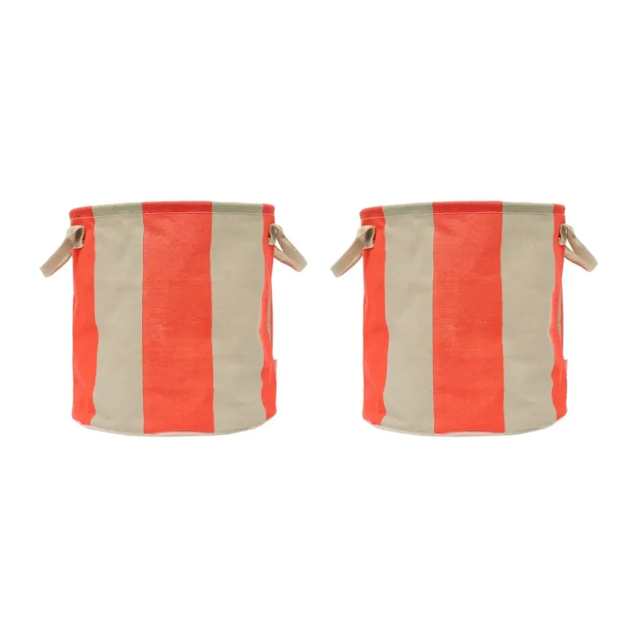 Panier de rangement Kara medium Ø32x32 cm 2 pièces, Cherry Red