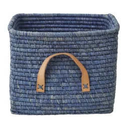 Panier de rangement Rice raffia, Bleu