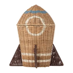 Panier Space en rotin avec couvercle 31x35 cm, Naturel