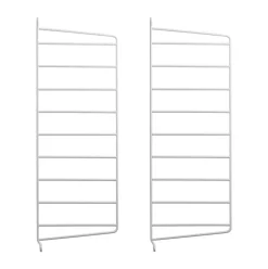 Panneau mural String, Blanc, 50x20 cm, lot de 2
