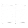 Panneau mural String, Blanc, 50x30 cm, lot de 2