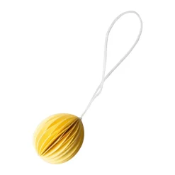 Pendentif de Pâques Ovoid papier small 4 cm, Jaune