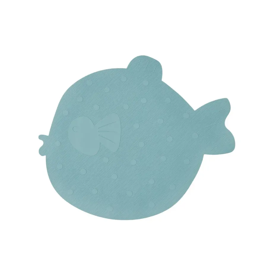 Petit tapis de bain Finn, Dusty blue