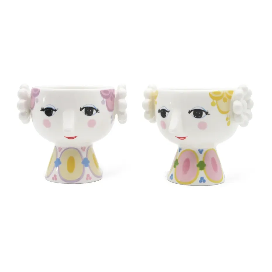 Photophore Eva Ø6,5 cm lot de 2, Lavande Jaune