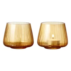 Photophore Kusintha 7,5 cm Lot de 2, Amber