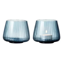 Photophore Kusintha 7,5 cm Lot de 2, Bleu