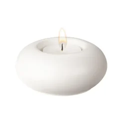Photophore Stone Ø9 cm, Blanc