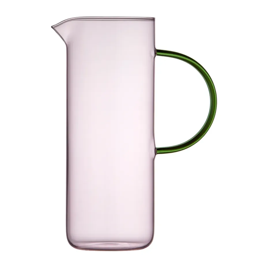 Pichet en verre Torino 1,1 l, Pink-green