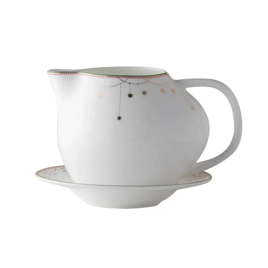 Pichet Julemorgen avec bol, Blanc-multi